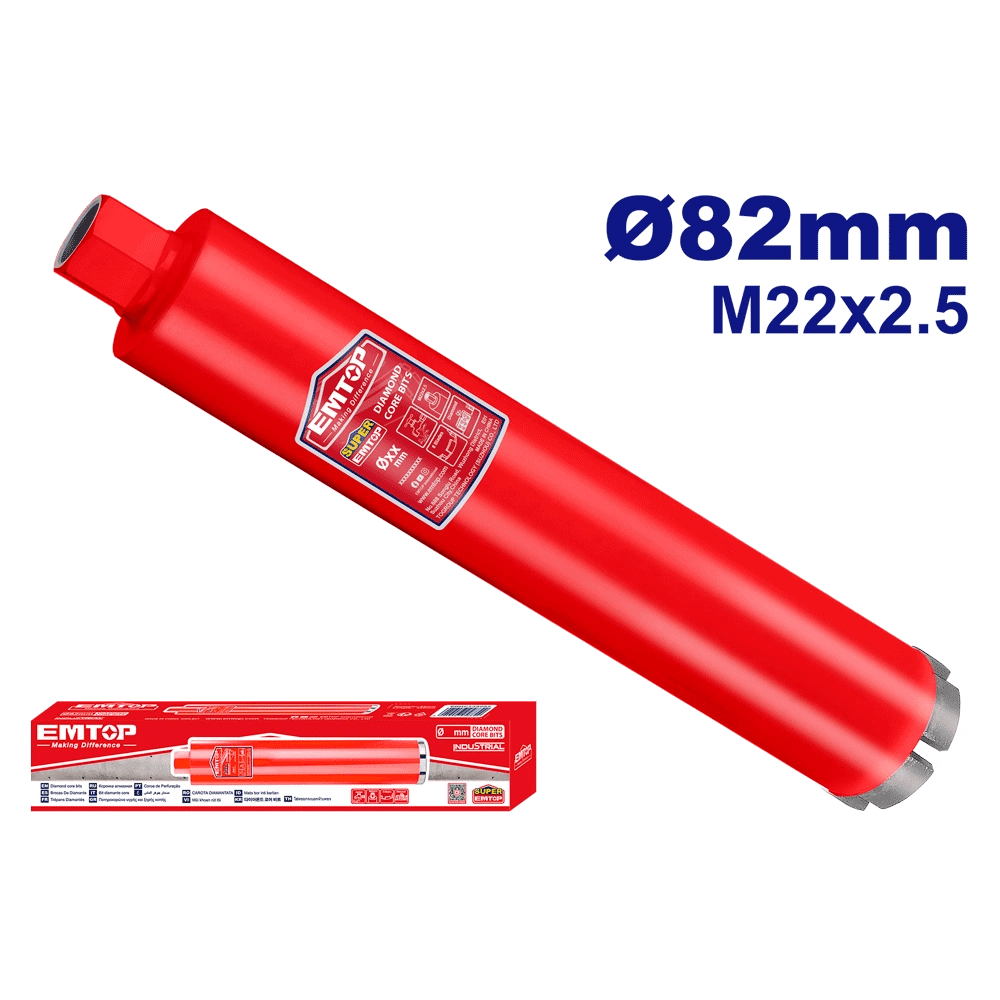 Couronne diamant ø 82 EMTOP EDHC145082 - SME IMPORT