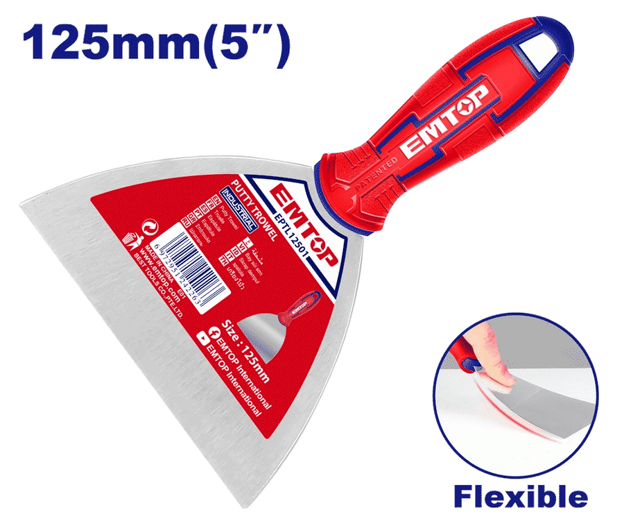 Couteau á mastic 125MM EMTOP EPTL12501 - SME IMPORT