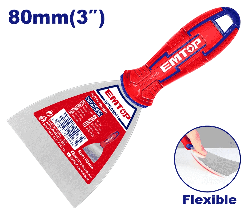 Couteau a mastic 80MM EMTOP EPTL08001 - SME IMPORT