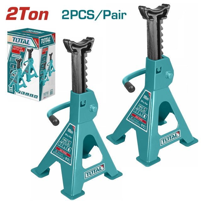 Cric 2T 2Pcs pour levage auto - TOTAL THJS0201 - SME IMPORT