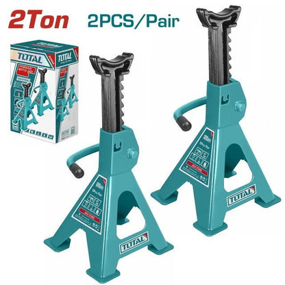 Cric 2T 2Pcs pour levage auto - TOTAL THJS0201 - SME IMPORT