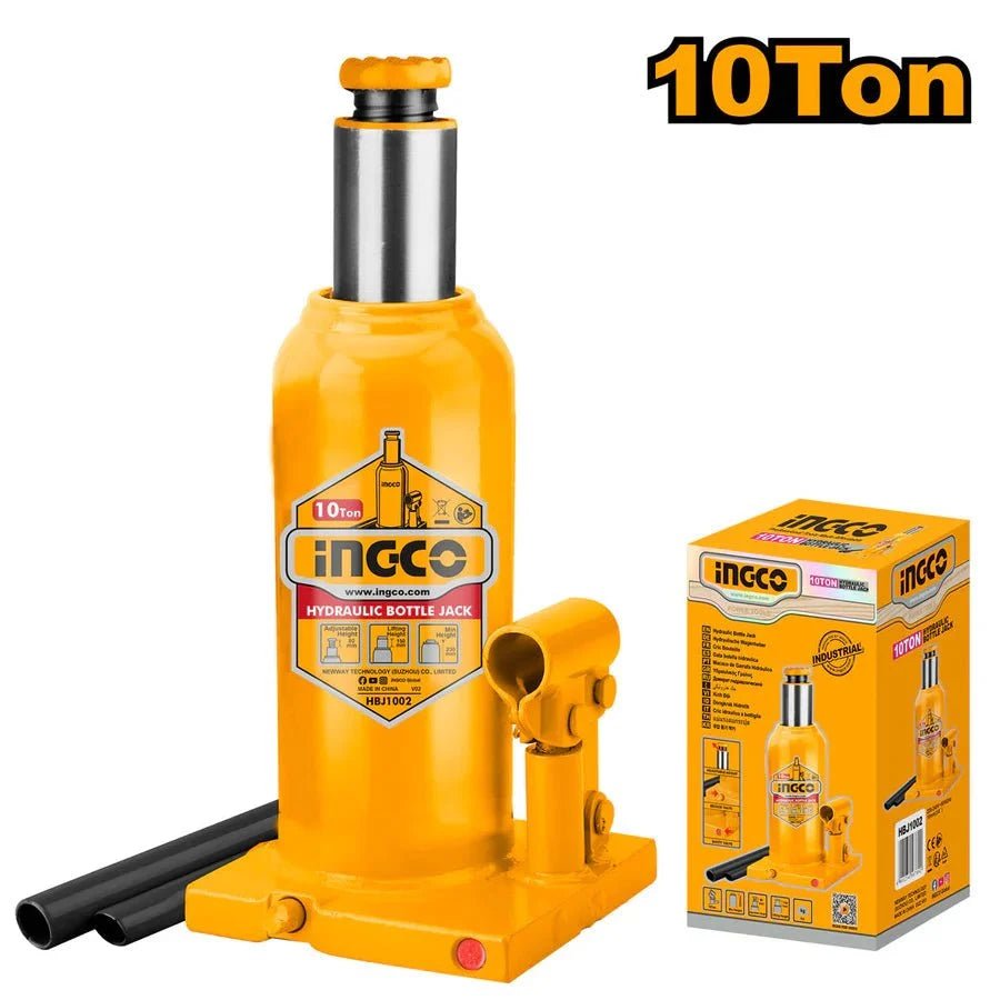 Cric bouteille hydraulique 10 tonnes INGCO HBJ1002 - SME IMPORT