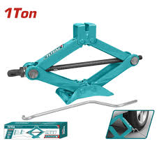 Cric ciseaux TOTAL 1 tonne manuel avec clé fourni acier renforcé THT101011 - SME IMPORT