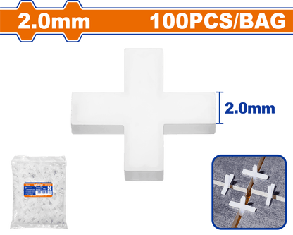 Croisillon 2mm paquet 100pcs WADFOW WXZ1002 - SME IMPORT