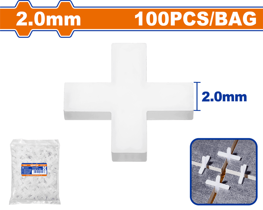 Croisillon 2mm paquet 100pcs WADFOW WXZ1002 - SME IMPORT