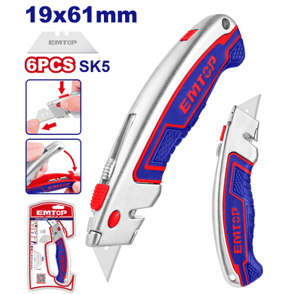 Cutter avec 6 lame EMTOP ESNKT6128 - SME IMPORT