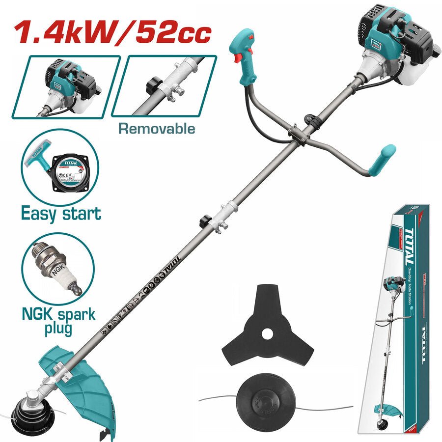 Débroussailleuse thermique 1,4 kw 52 cm3 TP5524421 TOTAL tools - SME IMPORT