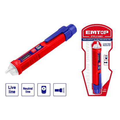 Detecteur de tension AC 12V-1000V EMTOP ETPL210001 - SME IMPORT