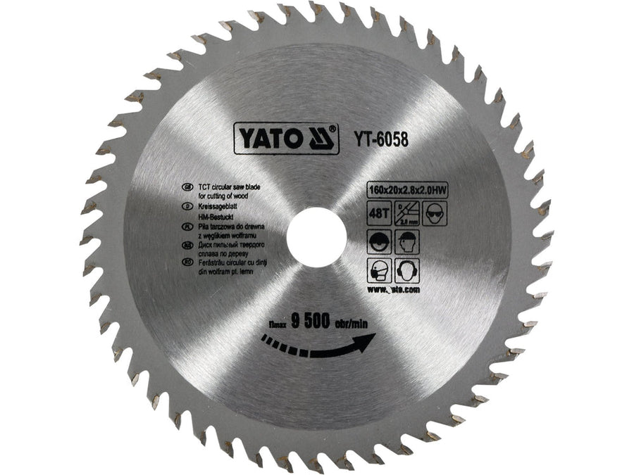 DISQUE A BOIS 160X48TX20MM — YATO YT-6058 - SME IMPORT