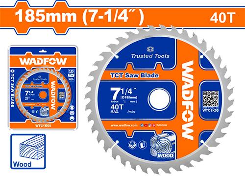 Disque a bois 185mm 40d WADFOW WTC1K05 - SME IMPORT