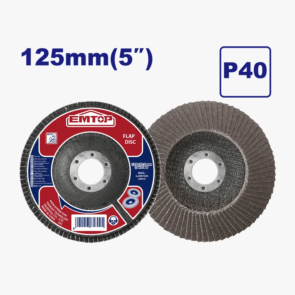Disque a lamelle 125MM P40 EMTOP EFDS1251 - SME IMPORT
