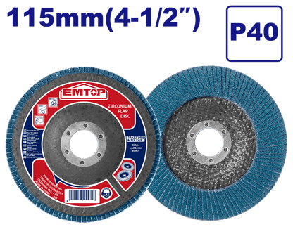 Disque a lamelle zirconium 115MM EMTOP EFDS1156 - SME IMPORT