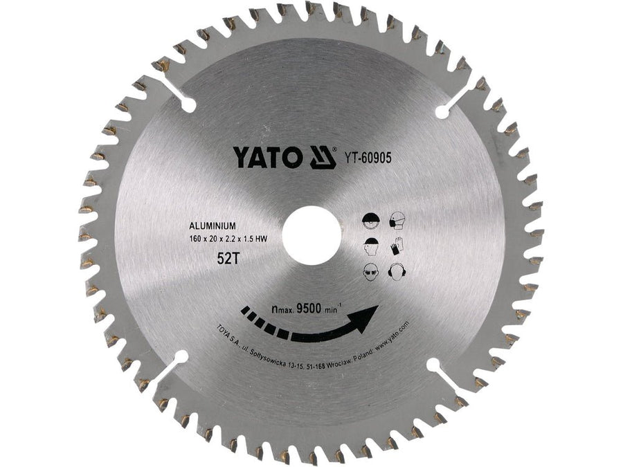DISQUE ALUMINIUM 160X52TX20MM — YATO YT-60905 - SME IMPORT