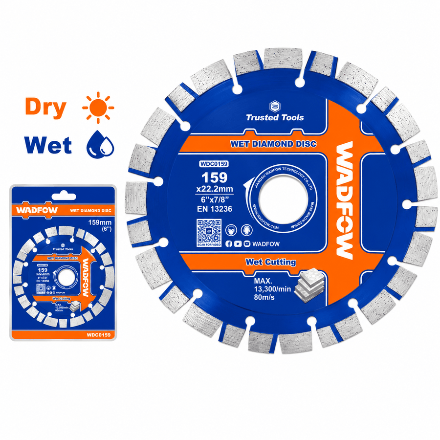 WADFOW Disque diamanté Ø159 mm, alésage 22,2 mm – WDC1K07 | SME Import