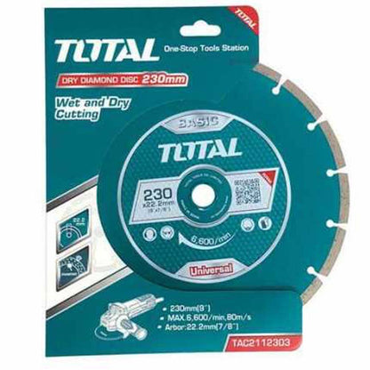 Disque diamant 230 mm pour découpe précise TAC2112303 - SME IMPORT