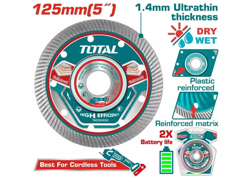 Disque diamant a beton 125MM 5″ TAC2151251 - SME IMPORT