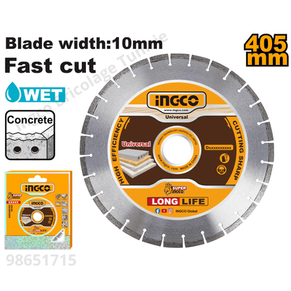 Disque Diamant INGCO 405 mm pour Béton DMD044052 - SME IMPORT