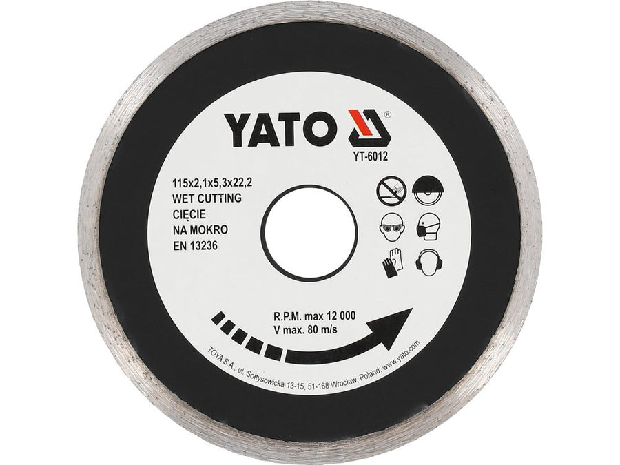 DISQUE DIAMOND CERAMIQUE 115 — YATO YT-6012 - SME IMPORT