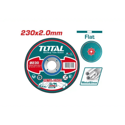 Disque tronçonner Ø230x2mm pour métal et Inox coupe rapide TOTAL TAC2202301 - SME IMPORT