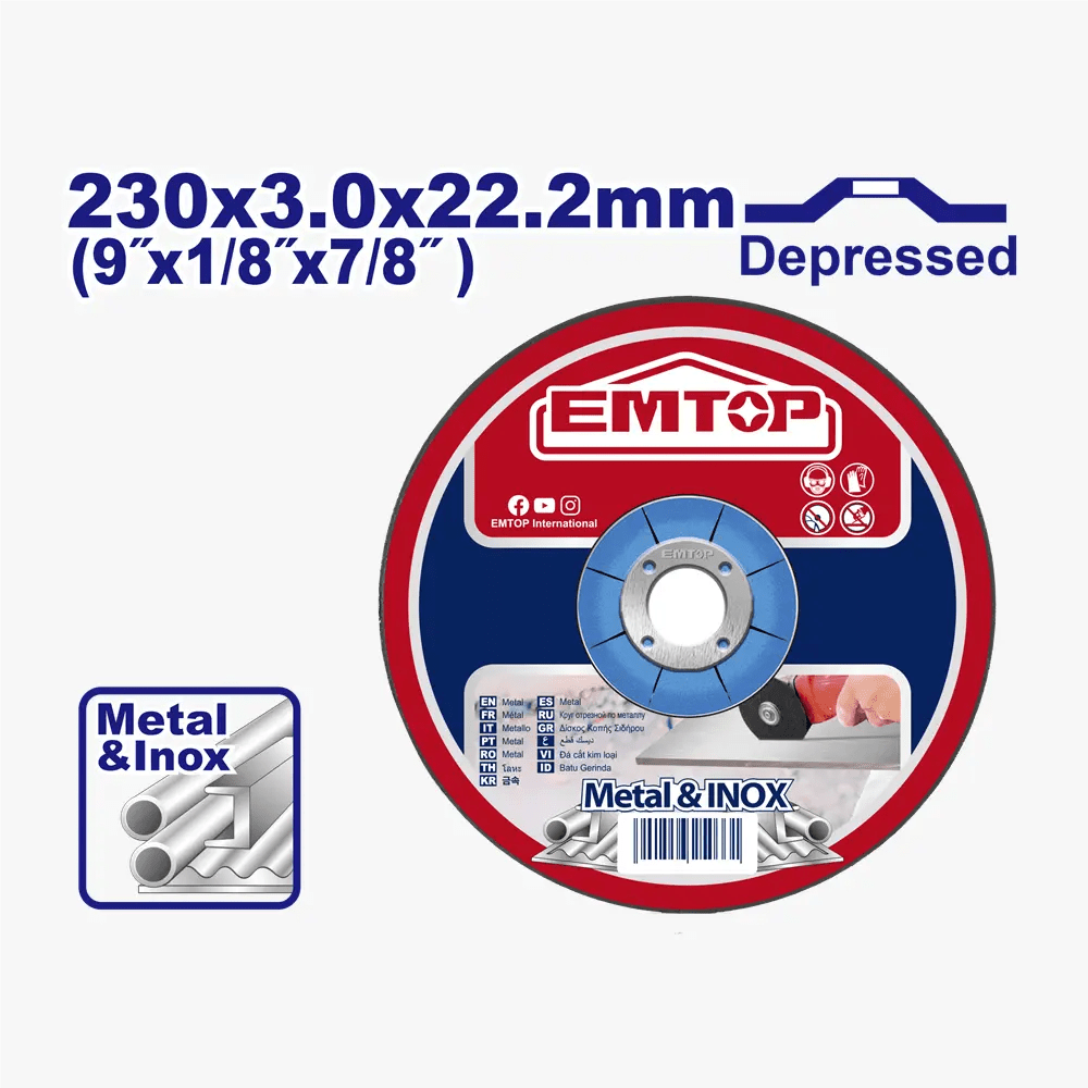 Disques tronç 230X3X22.2MM EMTOP EACDH302301 - SME IMPORT