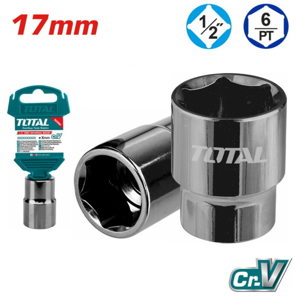 Douille hexagonale 1/2″ 17 mm TOTAL THTST12171 - SME IMPORT