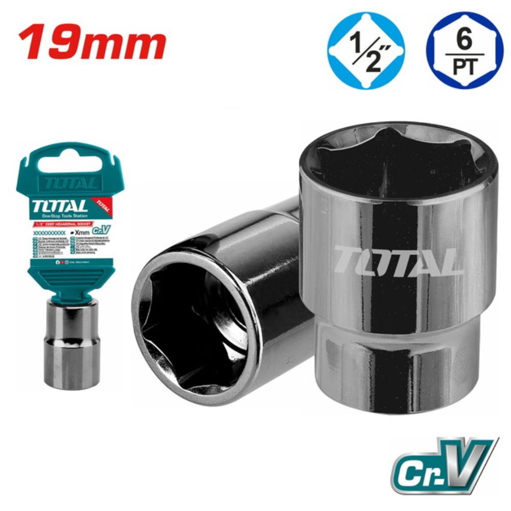 Douille hexagonale 1/2″ 19 mm TOTAL THTST12191 - SME IMPORT