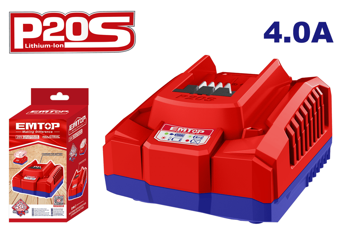 Chargeur de batterie 4Ah Emtop Efcr20411