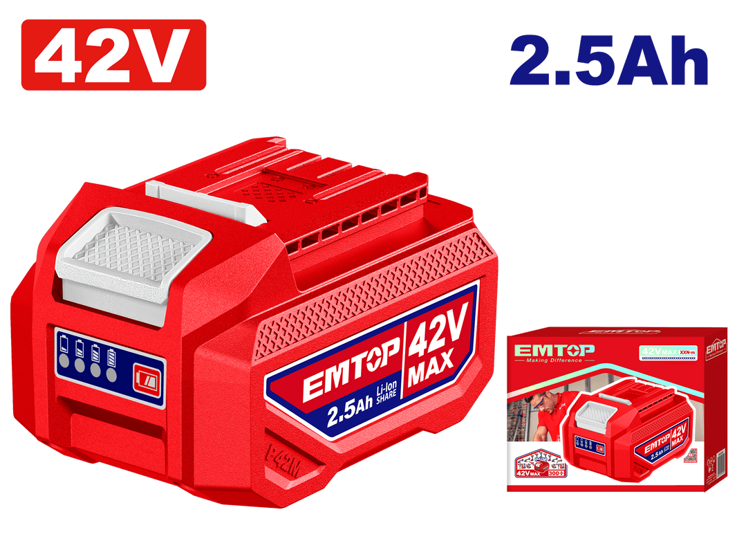 EMTOP Batterie 42 V 2,5 Ah – EBPK42251 - SME IMPORT