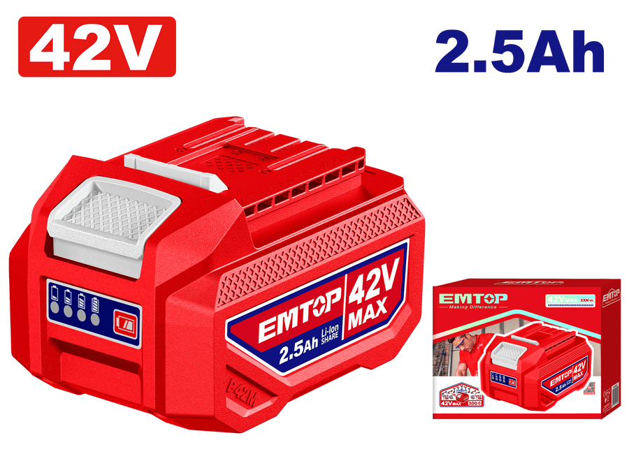EMTOP Batterie 42 V 2,5 Ah – EBPK42251 - SME IMPORT