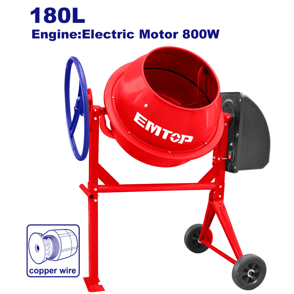 EMTOP Bétonnière 180 L 220 V 1,1 CV – ECMX18011 - SME IMPORT