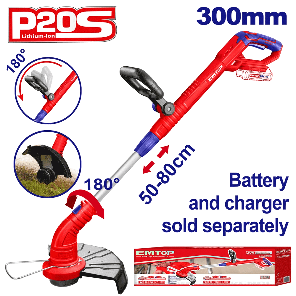 EMTOP Coupe-bordures 20 V 300 mm – ELGT20018 - SME IMPORT