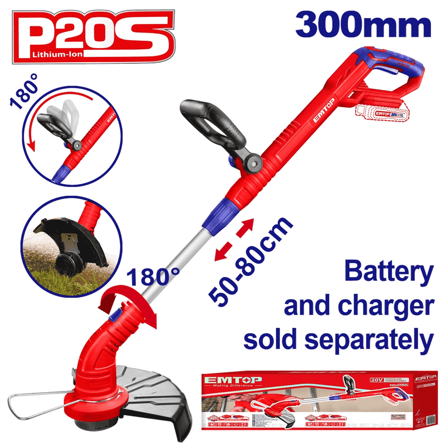 EMTOP Coupe-bordures 20 V 300 mm – ELGT20018 - SME IMPORT
