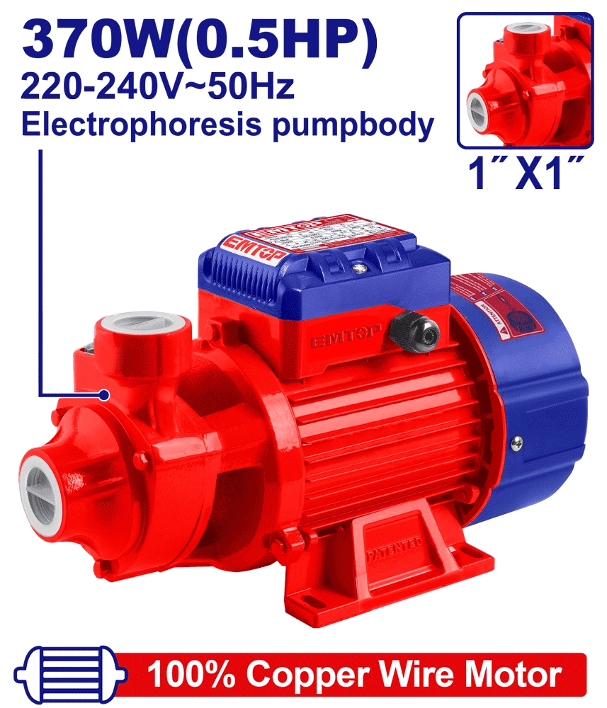 EMTOP Électropompe 0,5 CV 1 pouce H 35 m 35 L/min – EWPPV03701 - SME IMPORT