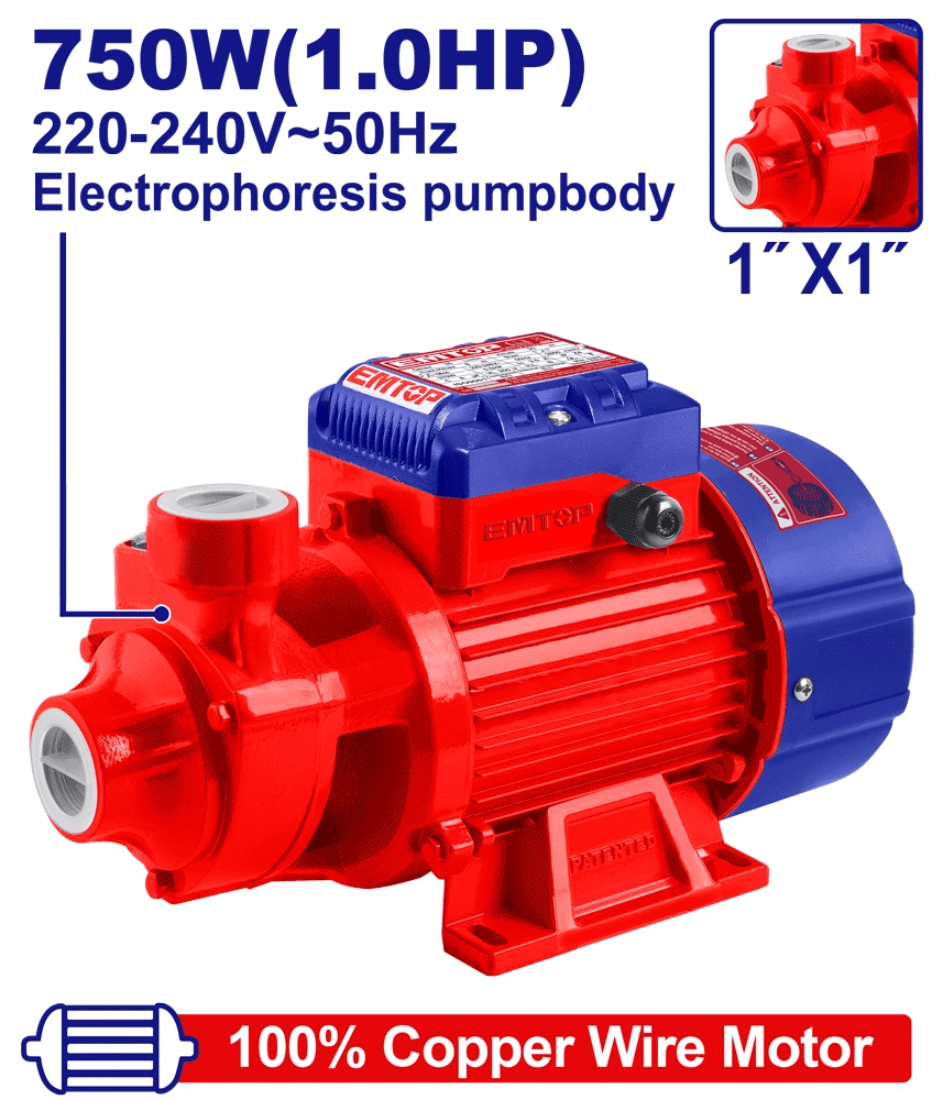 EMTOP Électropompe 1 CV 1 pouce H 52 m 50 L/min – EWPPV07501 - SME IMPORT