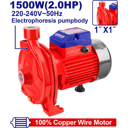 EMTOP Électropompe 2 CV 1 pouce H 45 m 140 L/min – EWPPC15001 - SME IMPORT