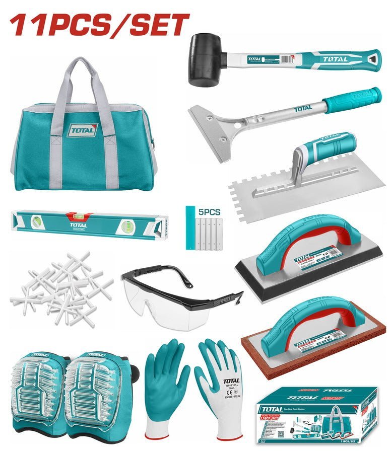 Ensemble 11 pièces outils carreleur professionnel THKTTS1106 - SME IMPORT