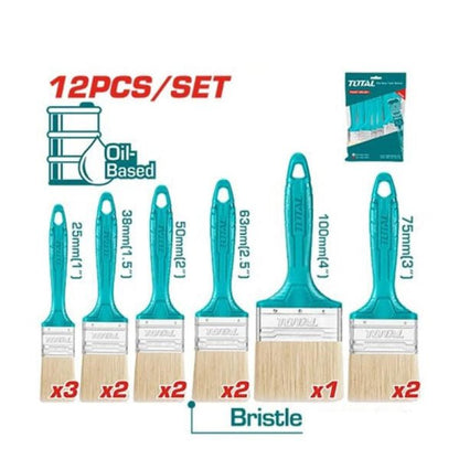 Ensemble 12 pinceaux pour peinture à l huile poils synthétiques THT84501201