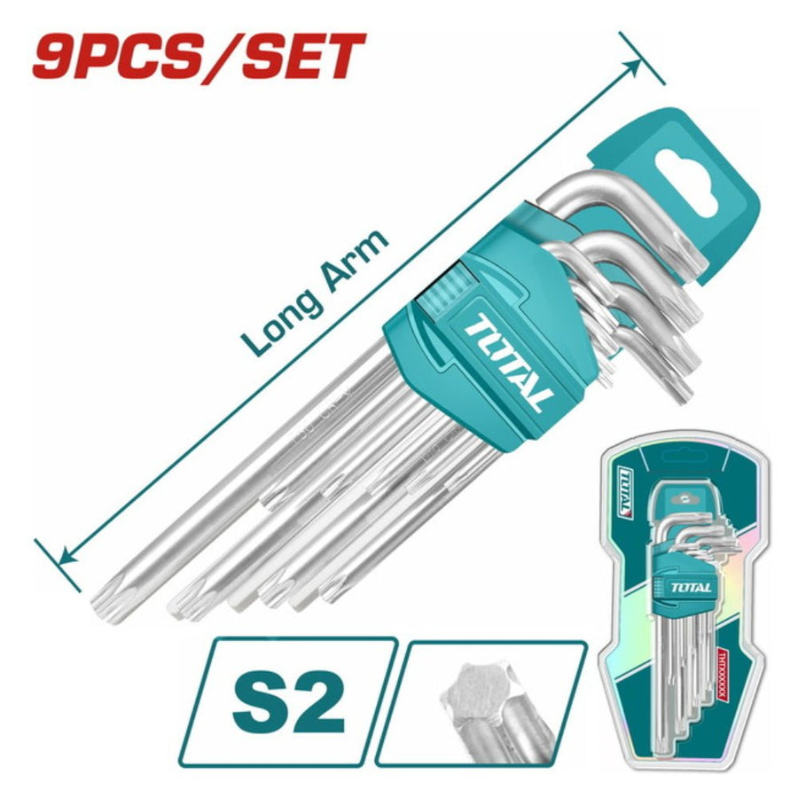Ensemble clés torx longues TOTAL 9 pièces professionnel THT106392 - SME IMPORT