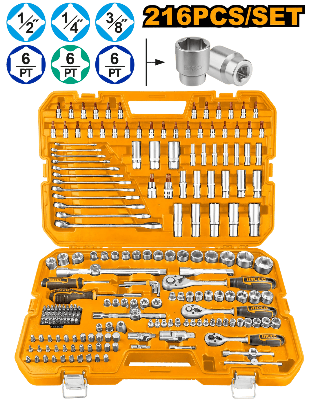 Ensemble de 216 outils INGCO HKTHP22161 - SME IMPORT