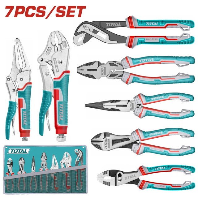 Ensemble De Pinces TOTAL 7 Pièces Bricolage TOS23055 - SME IMPORT