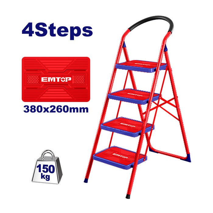 Escabeau en acier 4M EMTOP ESLR1041 - SME IMPORT