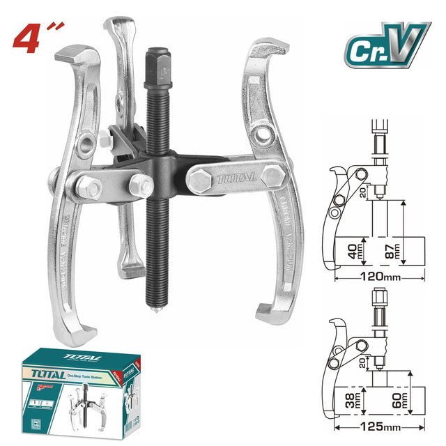 Extracteur 3 lames CrV TOTAL 4 pouces ajustable pour démontage robuste THTGP346 - SME IMPORT