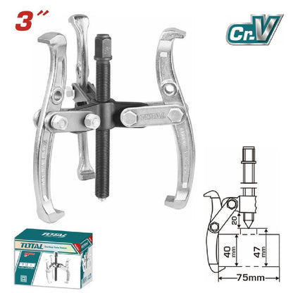 Extracteur trois lames 75 mm CrV TOTAL pour pros haute précision THTGP336 - SME IMPORT