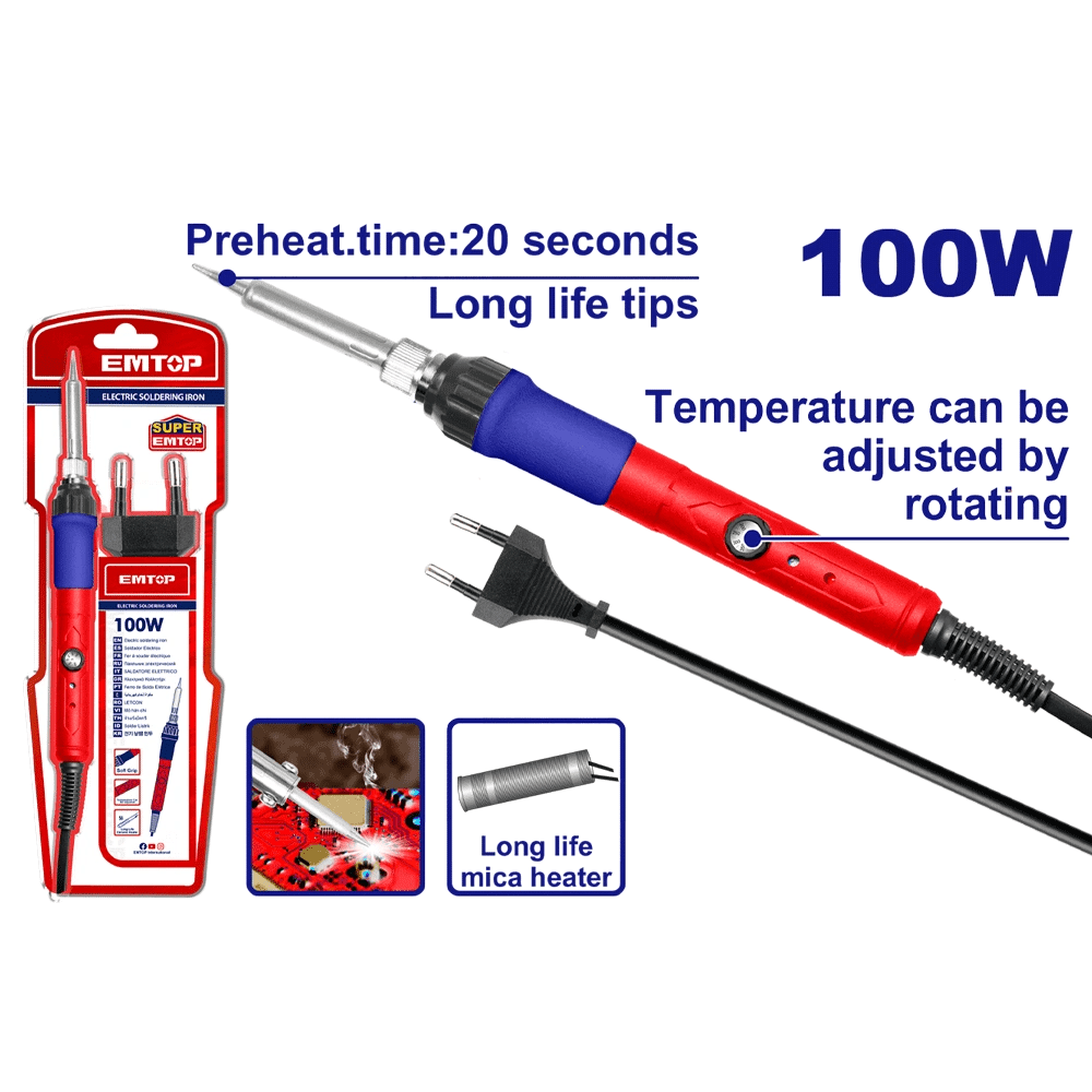 Fer á souder électrique 100W EMTOP EESL10010 - SME IMPORT