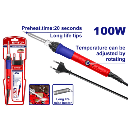Fer á souder électrique 100W EMTOP EESL10010 - SME IMPORT