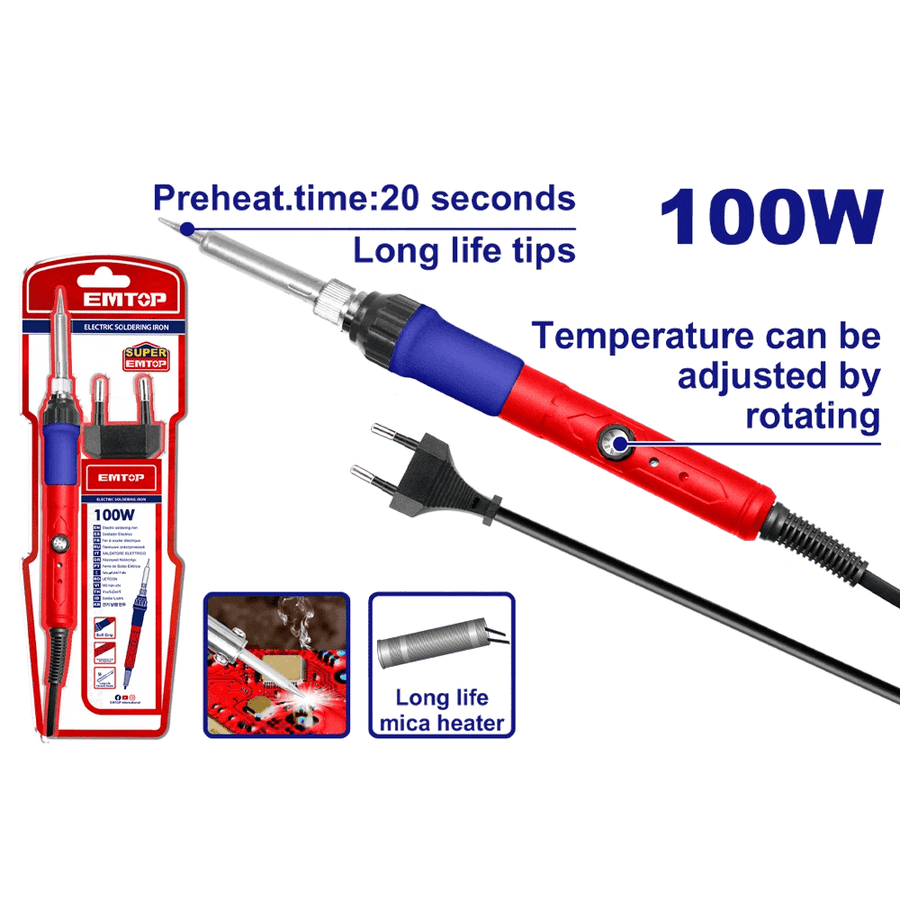 Fer á souder électrique 100W EMTOP EESL10010 - SME IMPORT
