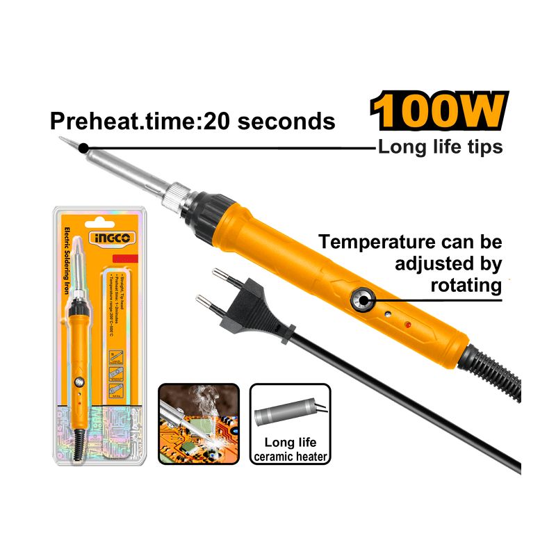 Fer à Souder Thermique 100W INGCO SI0110831 Bricoleurs