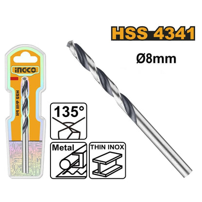 Foret HSS 8 mm INGCO DBT1200804 - SME IMPORT