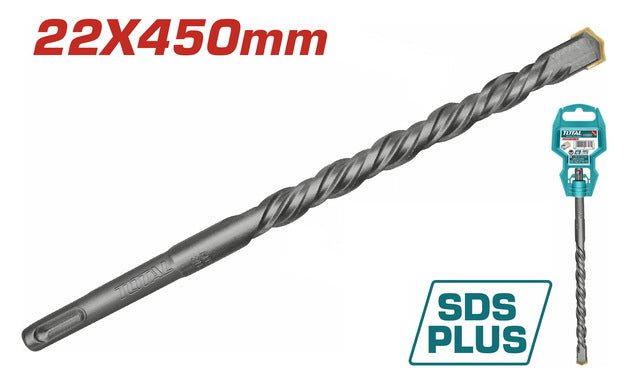 Foret SDS plus 22x450 mm carbure tungstène TOTAL beton pierre Tac312205