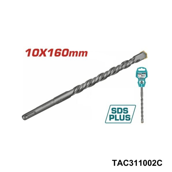 Foret SDS plus 10x160 carbure brasé haute performance TOTAL TAC311002C - SME IMPORT